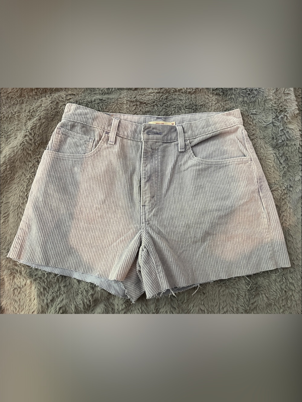 Levi's High-Waist Lavender Corduroy Shorts